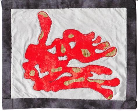 Cotton, silk, cotton thread and floss, metallic thread and floss 8.25”x10”  